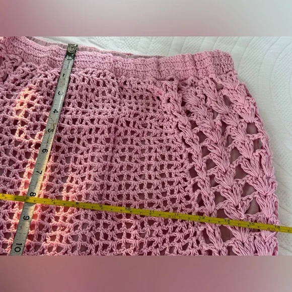Chasing Unicorns Pink Moon Crochet Midi Skirt, Size S - Picture 13 of 16